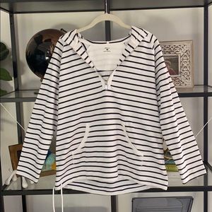 Striped Quarter Zip Hoodie